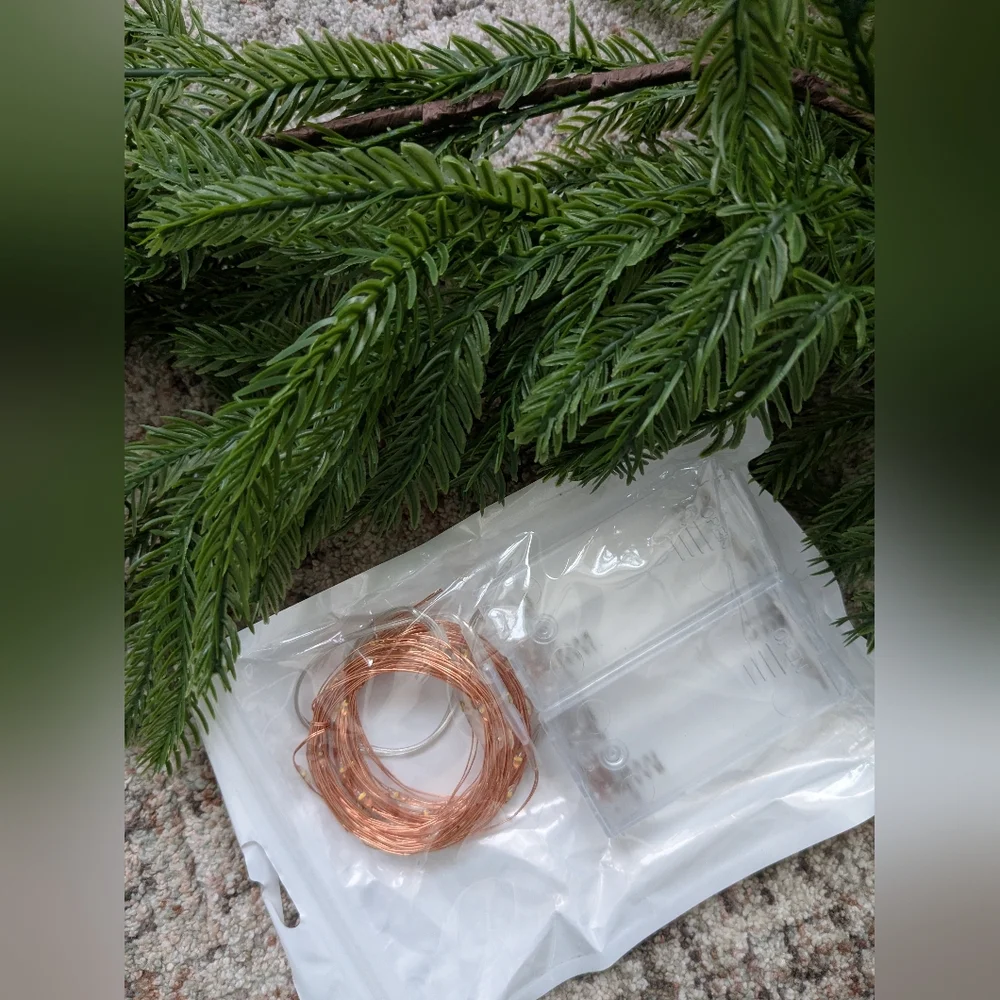 2 Pack 6ft Norfolk Pine Garlands With Lights